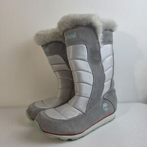 TIMBERLAND Long Boots for Snow Waterproof Size Girls 7 gray Winter Carnival
